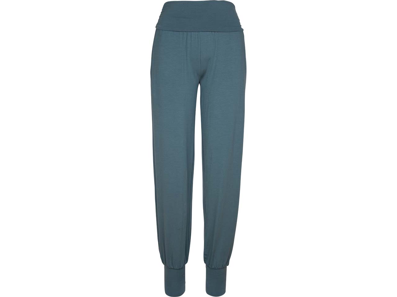 TRUE NORTH Damen-Yoga-Hose mit Hüftumschlag, atlantic blue, Gr. L