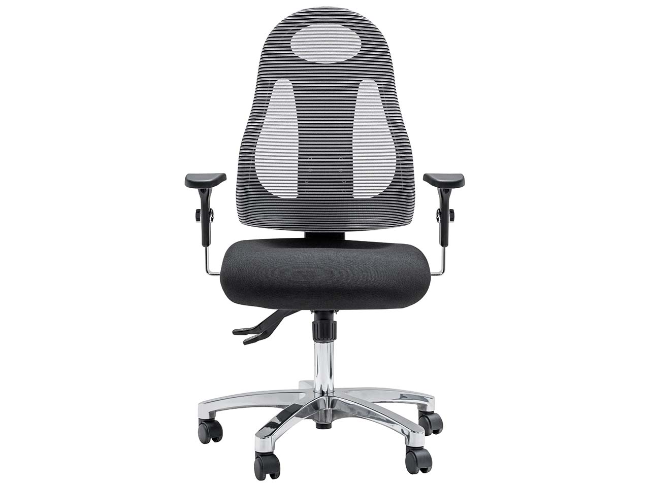 Topstar Bürodrehstuhl "Sitness Free Art silver", Aluminiumfußkreuz, mit Armlehnen