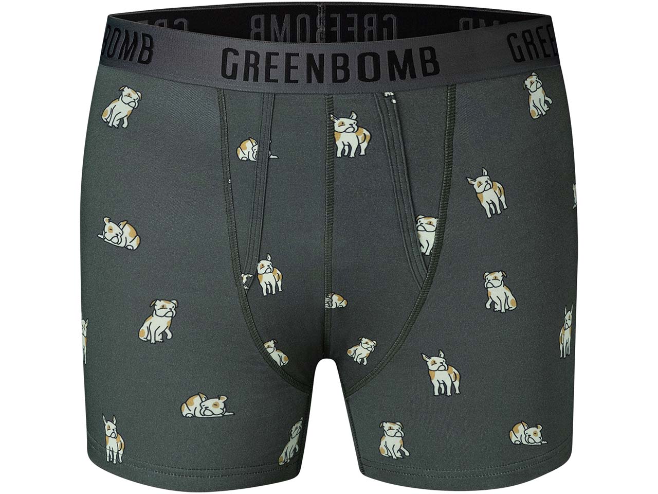 GREENBOMB Bio-Herren-Boxershort "Frenchie", mix, Gr. M