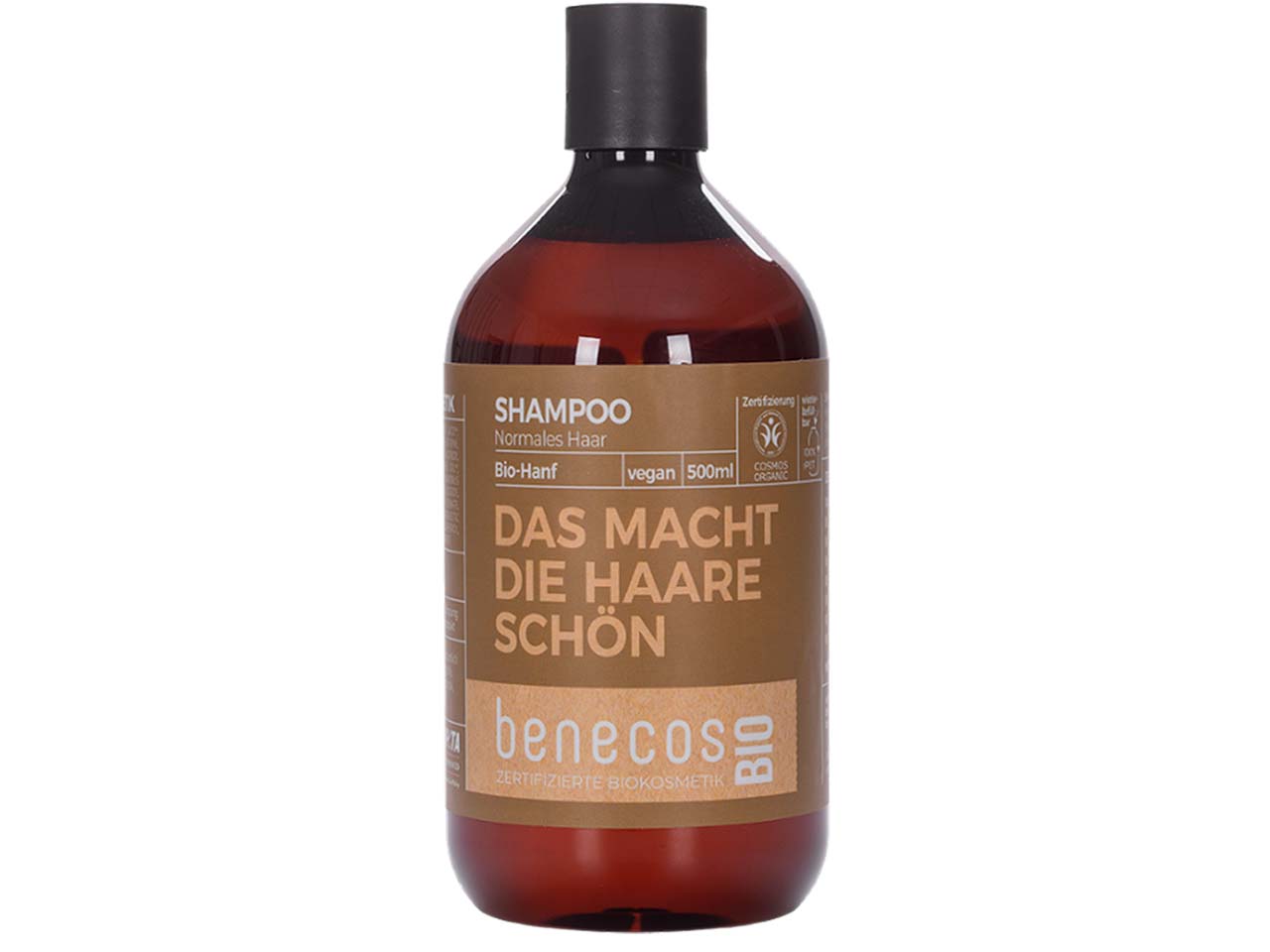 benecos Bio-Shampoo "Normales Haar" mit Bio-Hanf, 500 ml