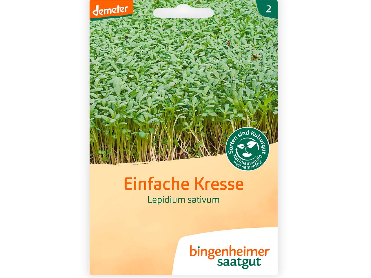 bingenheimer saatgut Bio-Samen Einfache Kresse, 1 Stk.