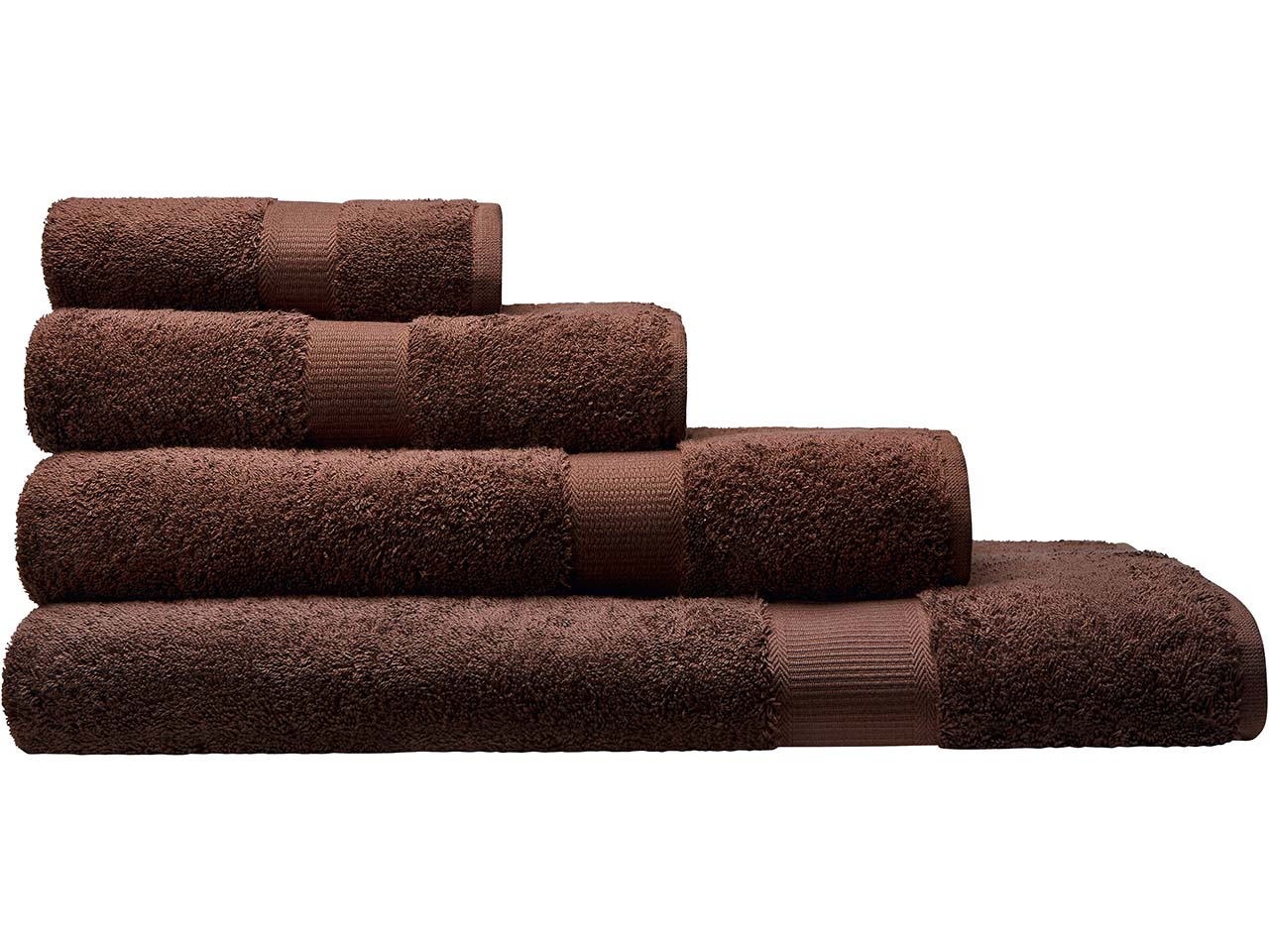 Cotonea Frottier Duschtuch 70 x 140 cm, Bio-Baumwolle, schokolade
