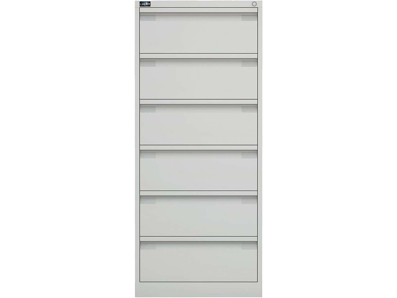 BISLEY Karteischrank "KS 26" zweibahnig, 6 Schubladen, DIN A5, B57xT62xH132cm, reinweiß