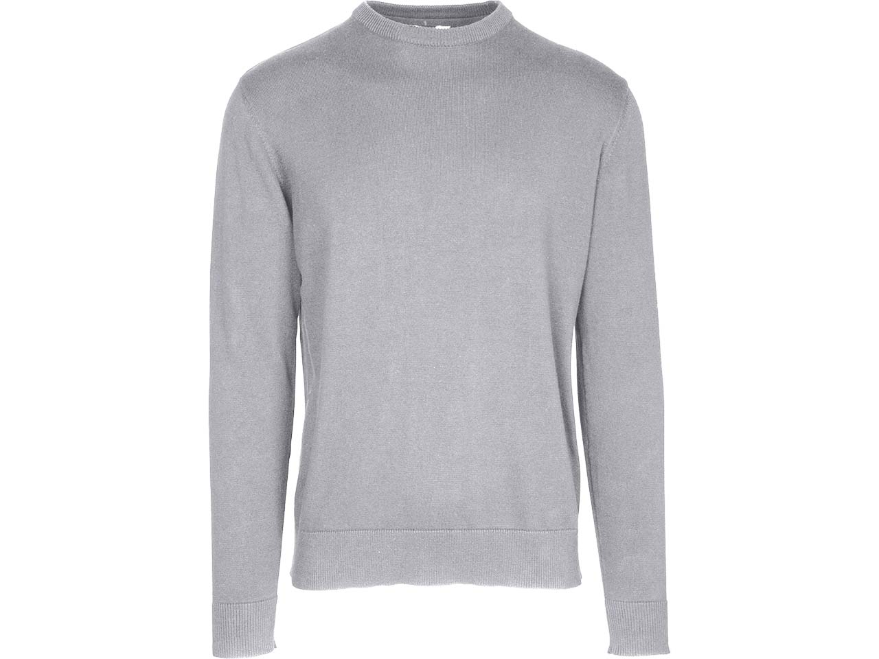 MELA Bio-Herren-Feinstrick-Pullover "HIMAL" mit Rundhalsausschnitt, grau melange, Gr. XL