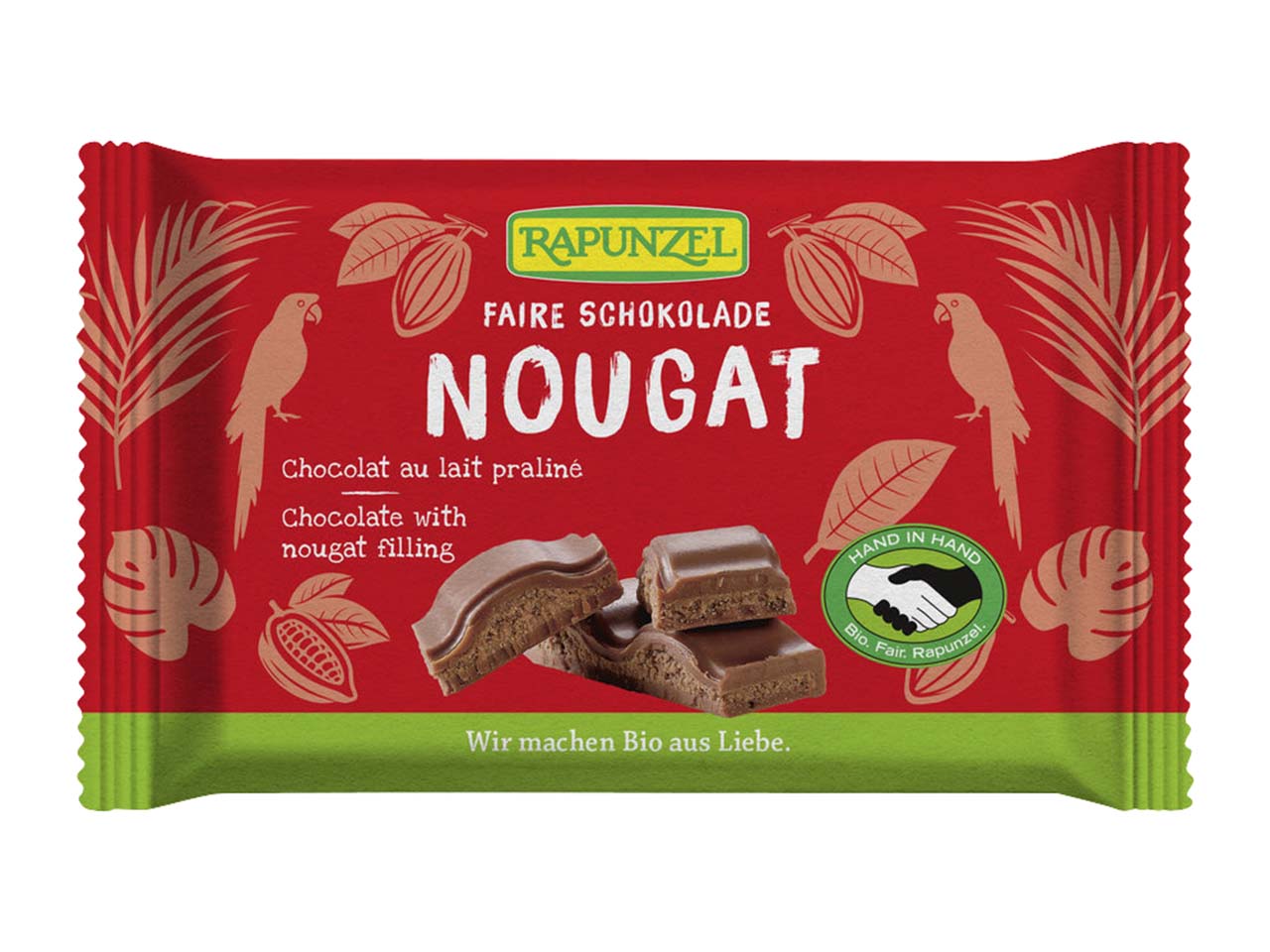 RAPUNZEL Bio-Nougat-Schokolade, 100 g