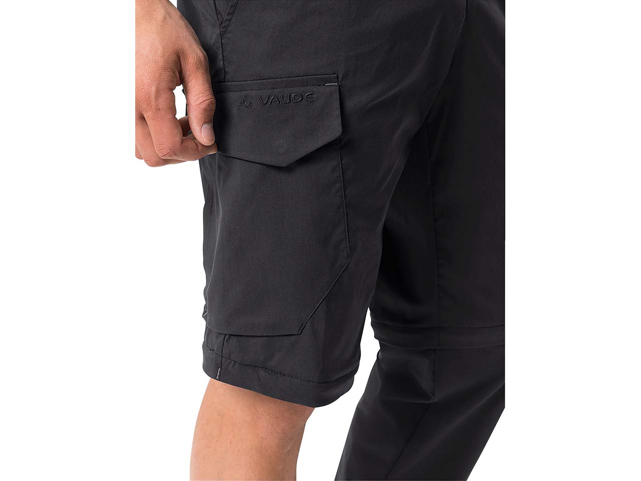 VAUDE Herren-Cargohose "Neyland ZO" mit zwei Beintaschen, black, Gr. 48
