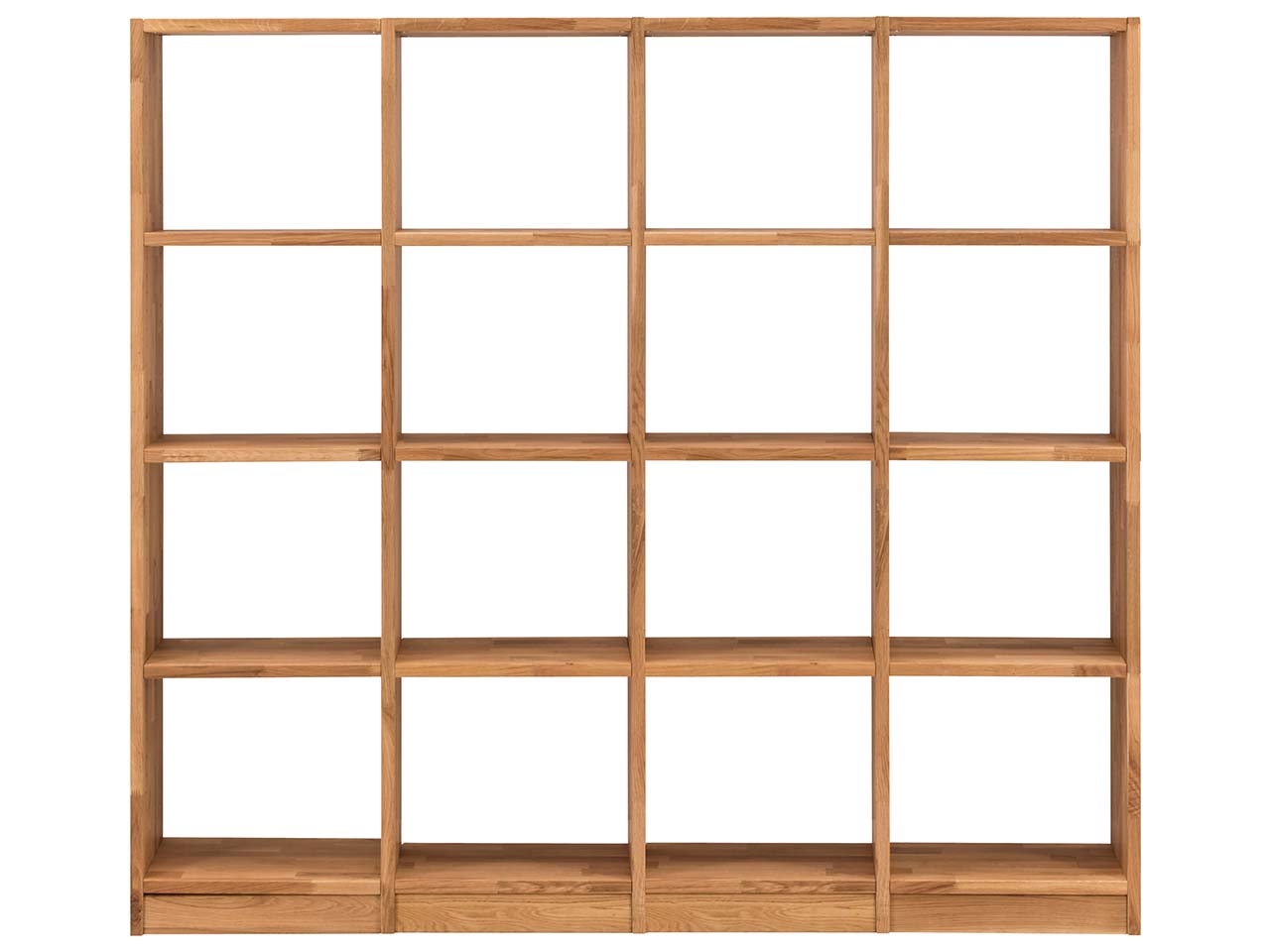 Regal "Grid" 4 x 4 Fächer, B 181 x H 164 x T 34 cm, Wildeiche geölt