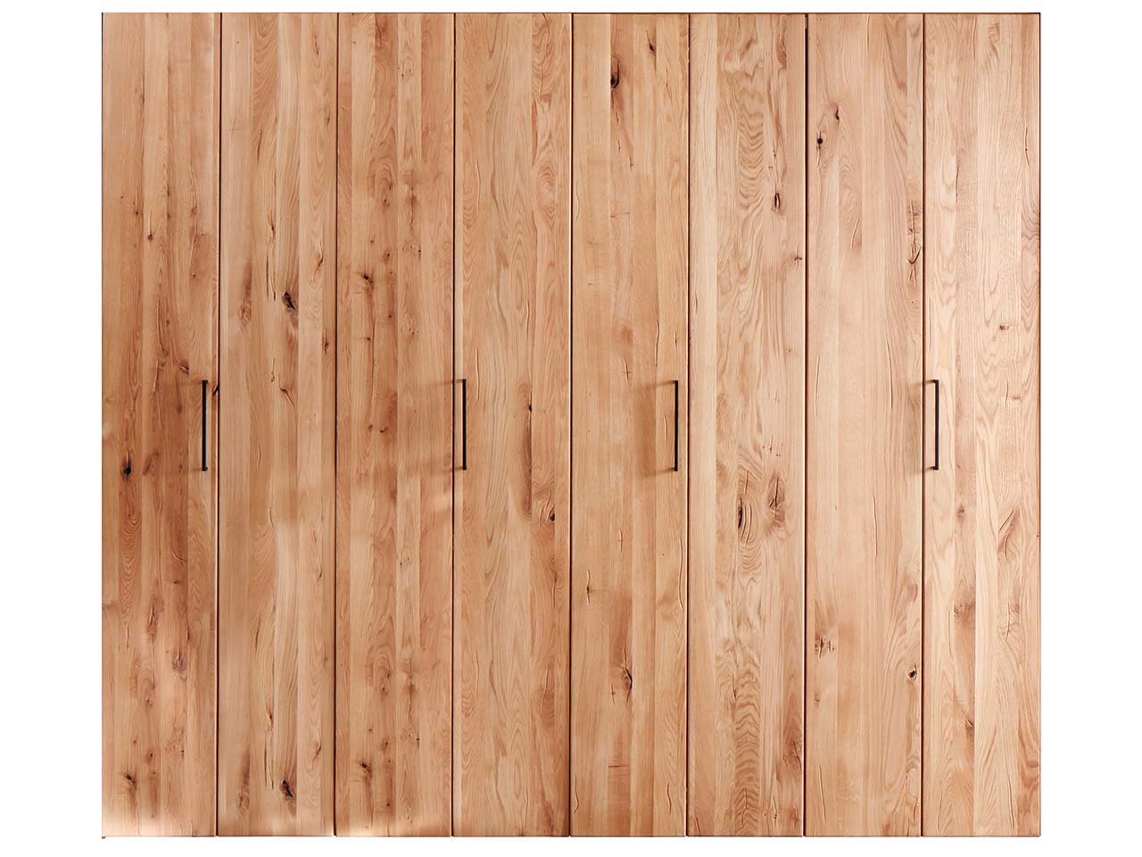 Kleiderschrank "Rödvig" mit Falttüren, 4-türig, Wildeiche geölt