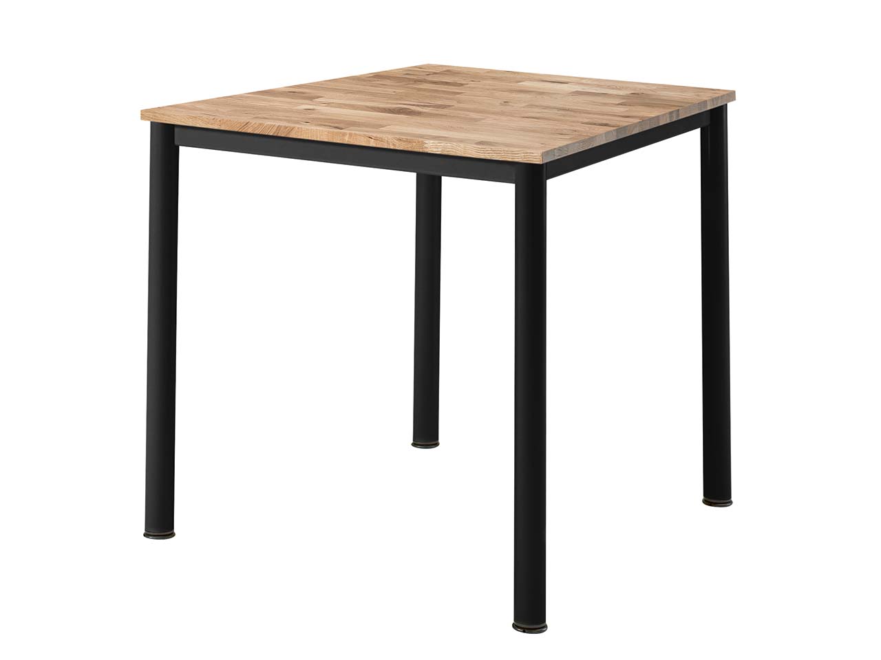 Konferenztisch "CONTACT Base" rechteckig, 80 x 80 cm, schwarz, Eiche geölt