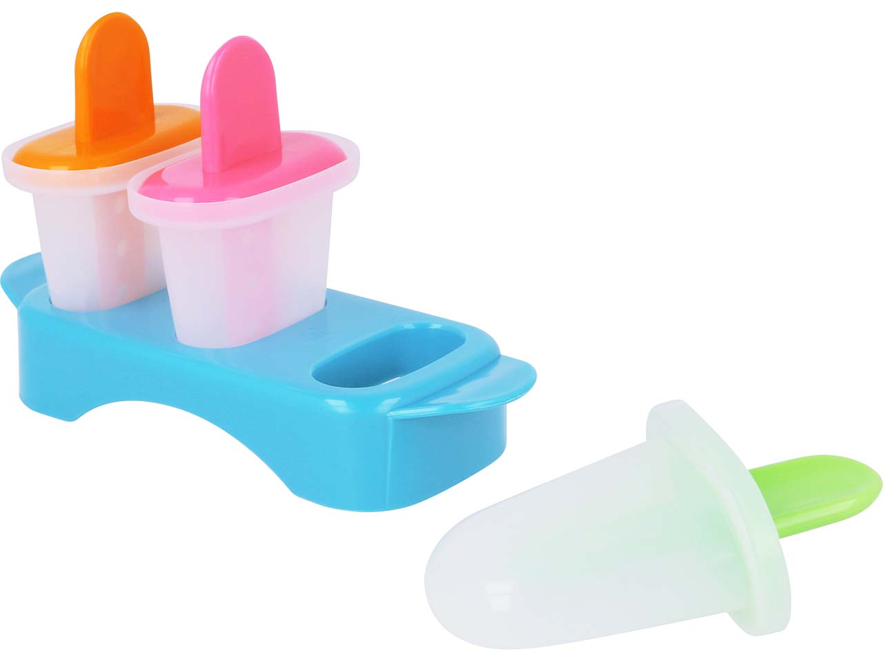 Metaltex Eisformen für Stieleis, 3er-Pack mit Ständer, aus Kunststoff