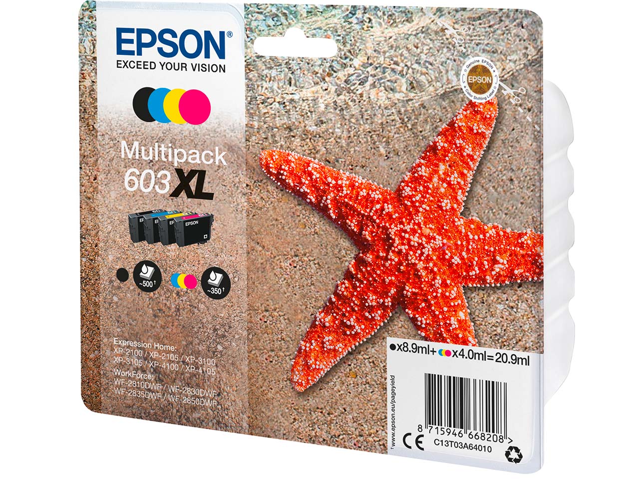 Epson 4er Set Tintenpatronen 603XL schwarz, cyan, magenta, gelb