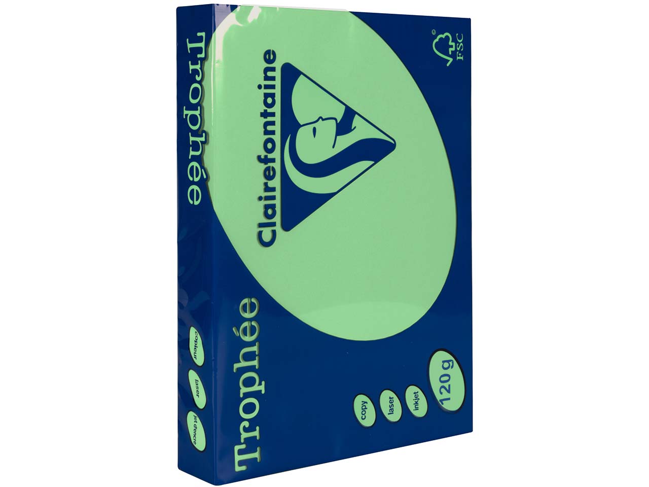 Clairfontaine Farbiges Kopierpapier 'Trophee' 120 g/m², DIN A4, grün