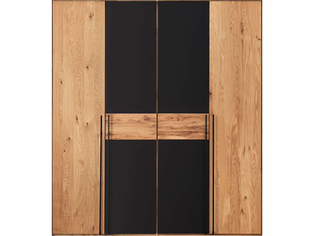 Forestales Kleiderschrank "Boston" 4-türig, B 200 x T 60 x H 219 cm, Eiche