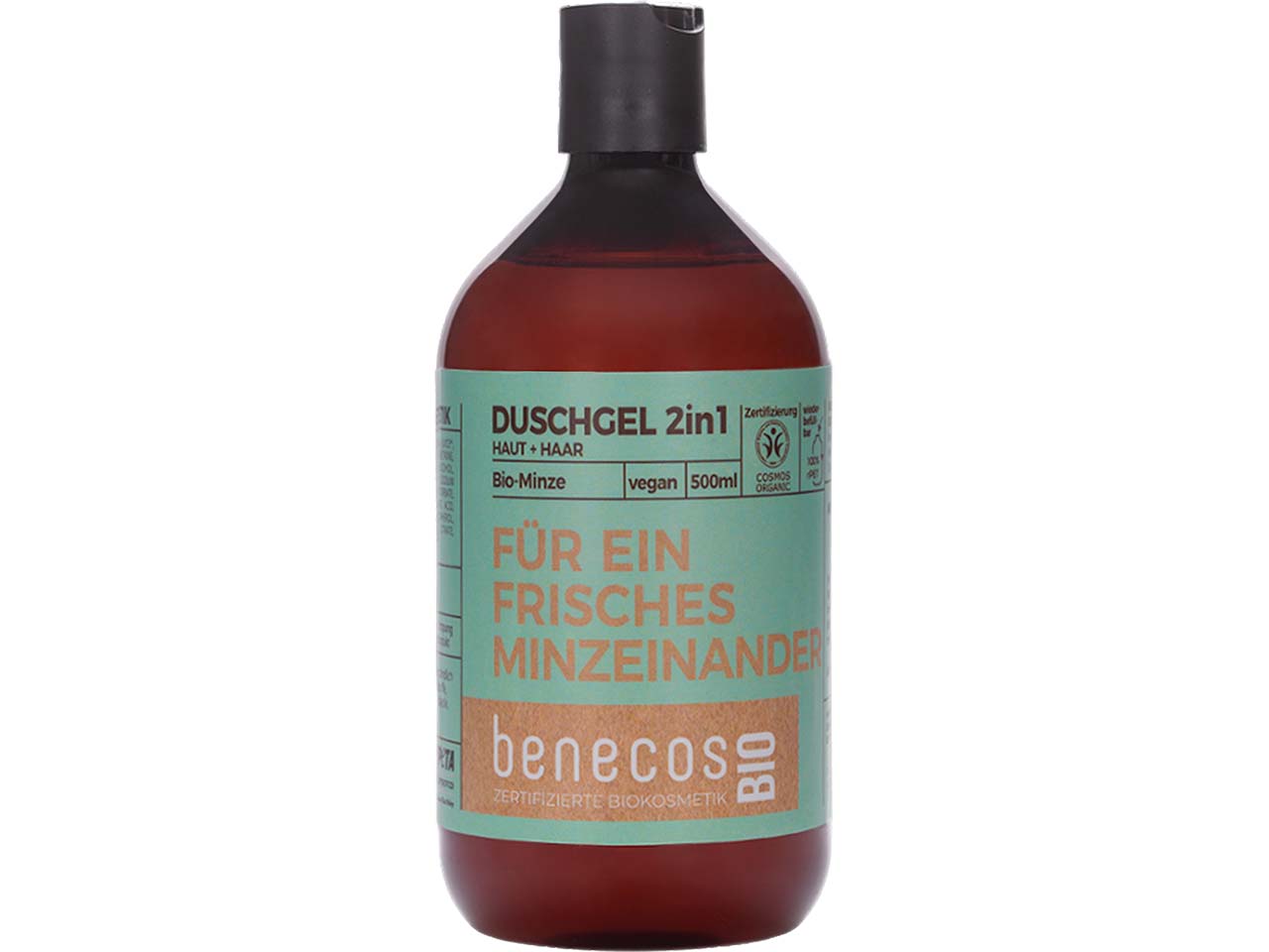 benecos Bio-Duschgel 2-in-1 mit Bio-Minze, 500 ml