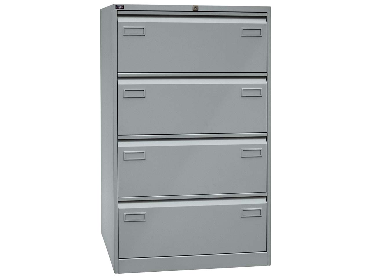 Hängeregistraturschrank 4S 2-bahnig silb RAL 7035