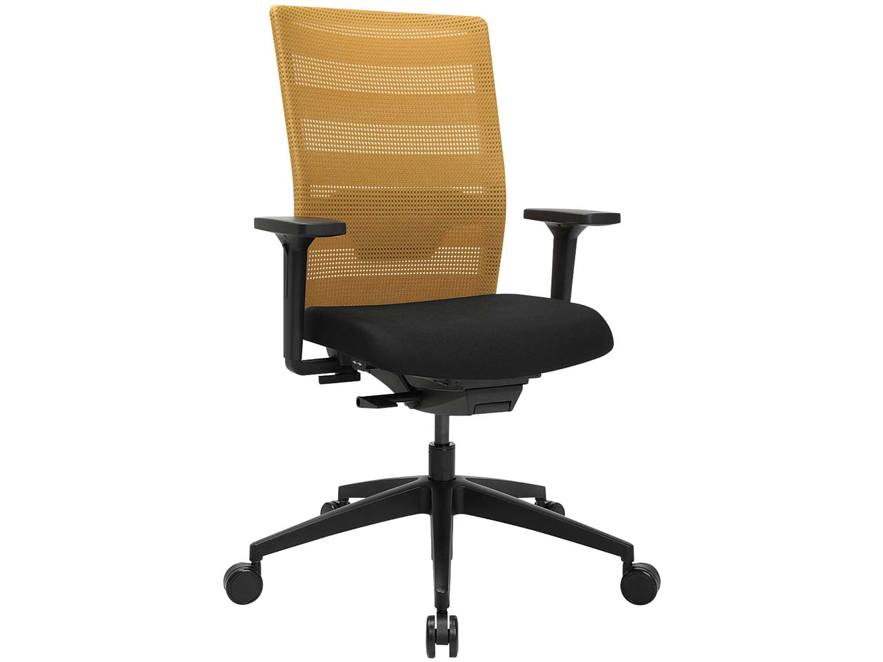 Topstar Bürodrehstuhl "AirWork" mit Armlehnen, Sitz schwarz, Rücken ocker