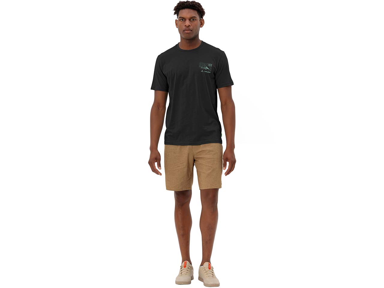 VAUDE Herren-T-Shirt "Spirit II" mit Rückenaufdruck, black, Gr. S
