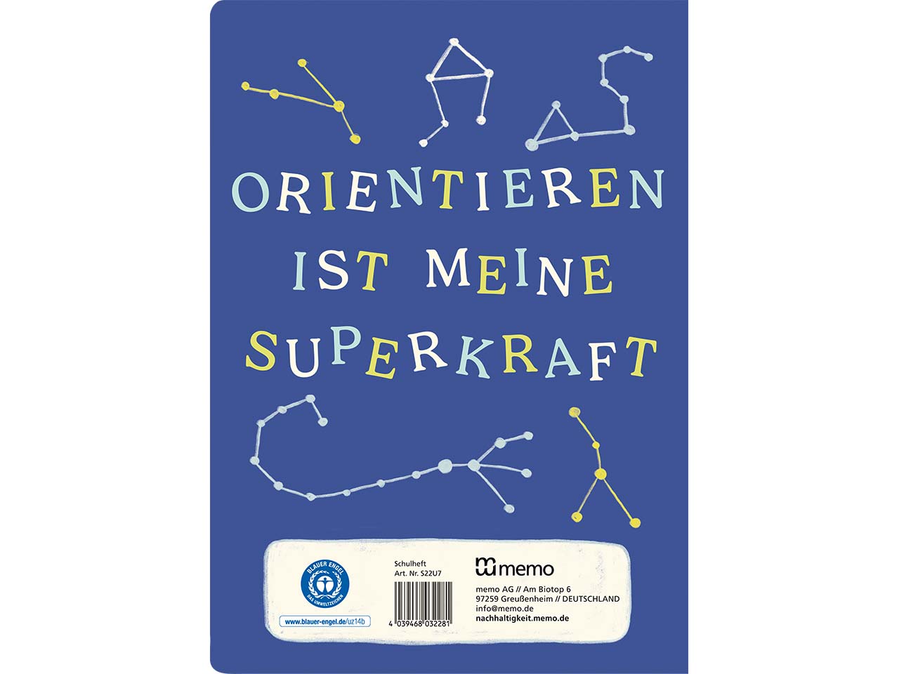 memo x SOS-Kinderdörfer weltweit Schulheft DIN A4, 16 Blatt, Lin. 3