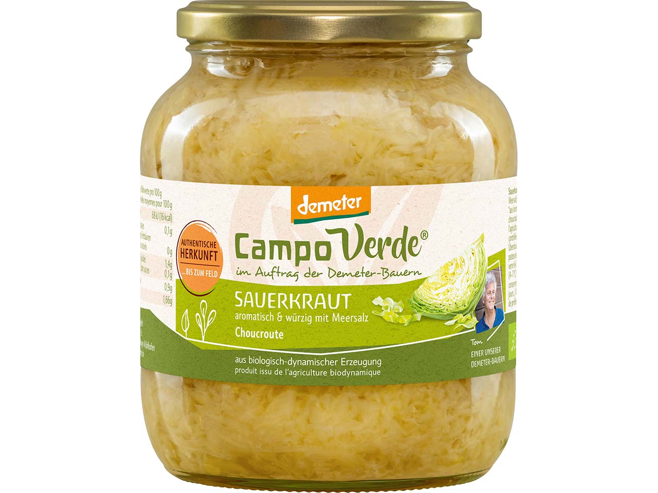 Campo Verde Bio-Sauerkraut, 680 g