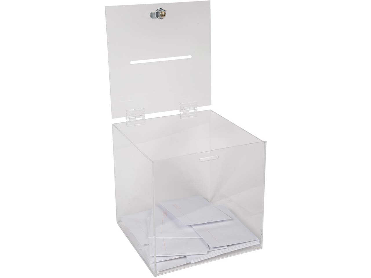 Exacompta Sammelbox "Exacryl" mit abnehmbaren Klappdeckel aus PMMA, 21x21x21cm Exacompta Sammelbox "Exacryl" mit abnehmbaren Klappdeckel aus PMMA, 21x21x21cm