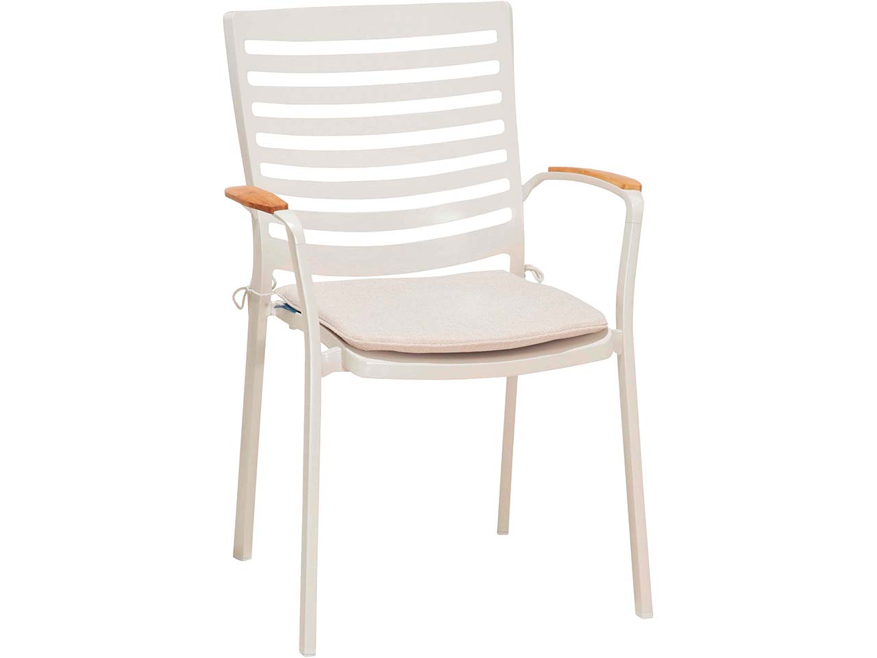 Gartenstuhl "Portals" inkl. Sitzkissen, ecru