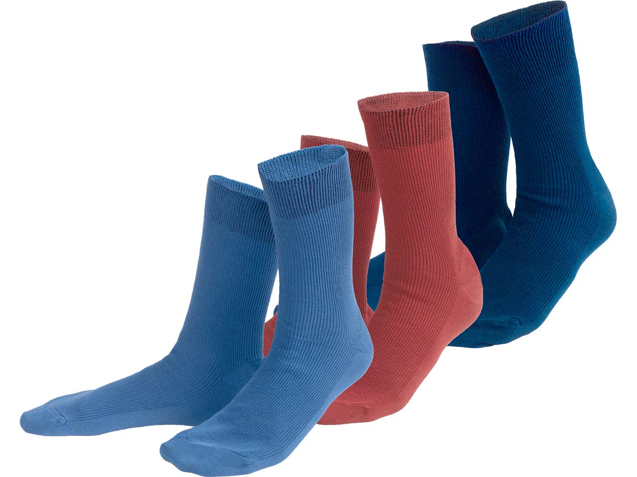 Living Crafts Bio-Herren-Socken 'ANTE' 3 Paar, blue/red, Gr. 39/40