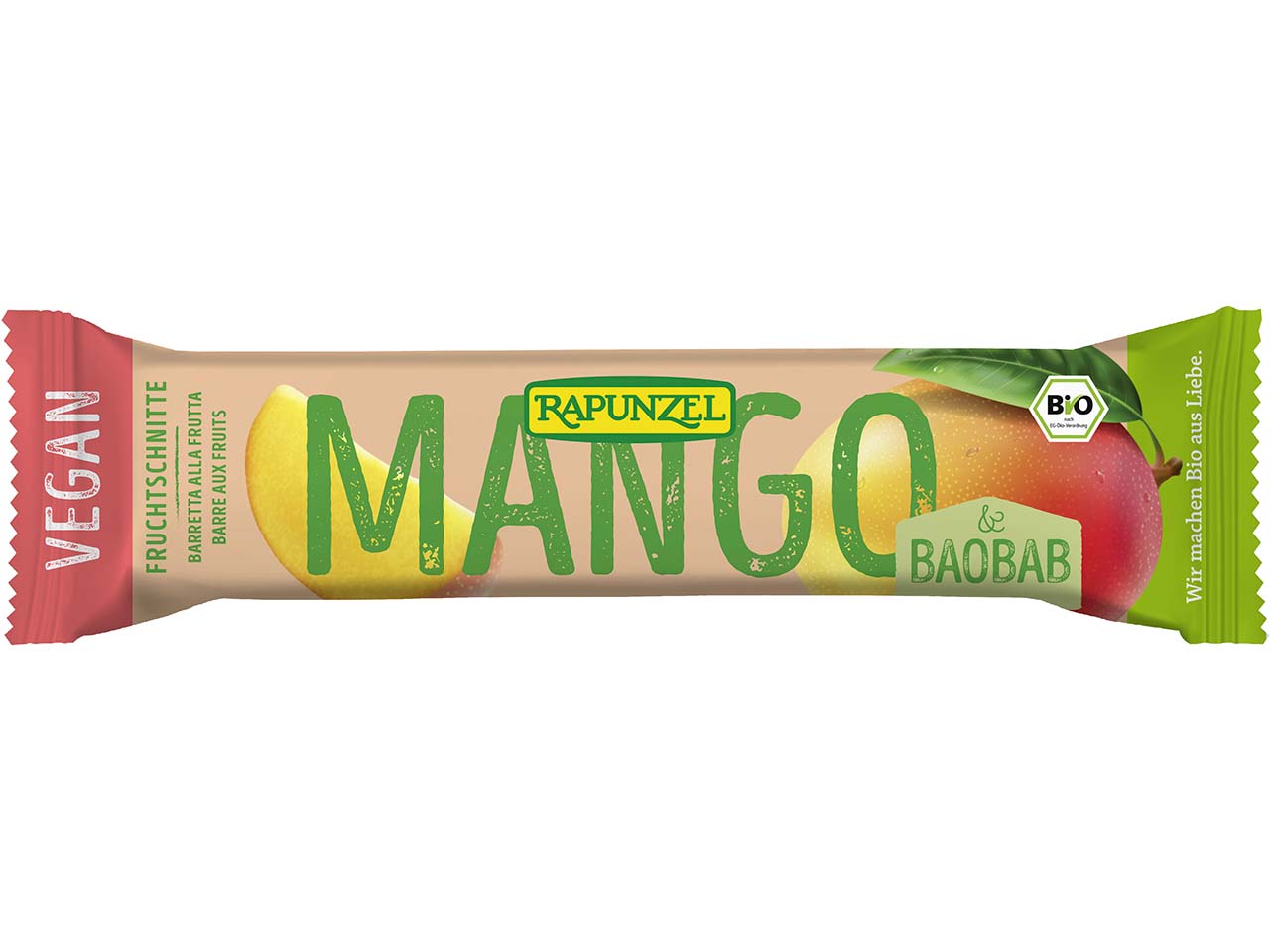 RAPUNZEL Fruchtschnitte Mango-Baobab , 40 g
