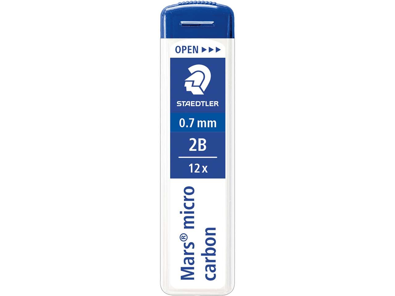 STAEDTLER Ersatzminen für Druckbleistifte 'Mars micro carbon' Ø 0,7 mm, 12 Stk., 2B