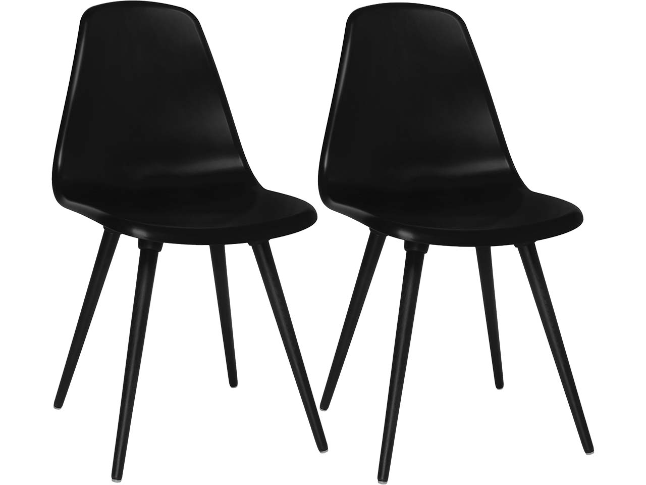 2 Topstar Stühle "T2020" ohne Armlehnen, schwarz/schwarz