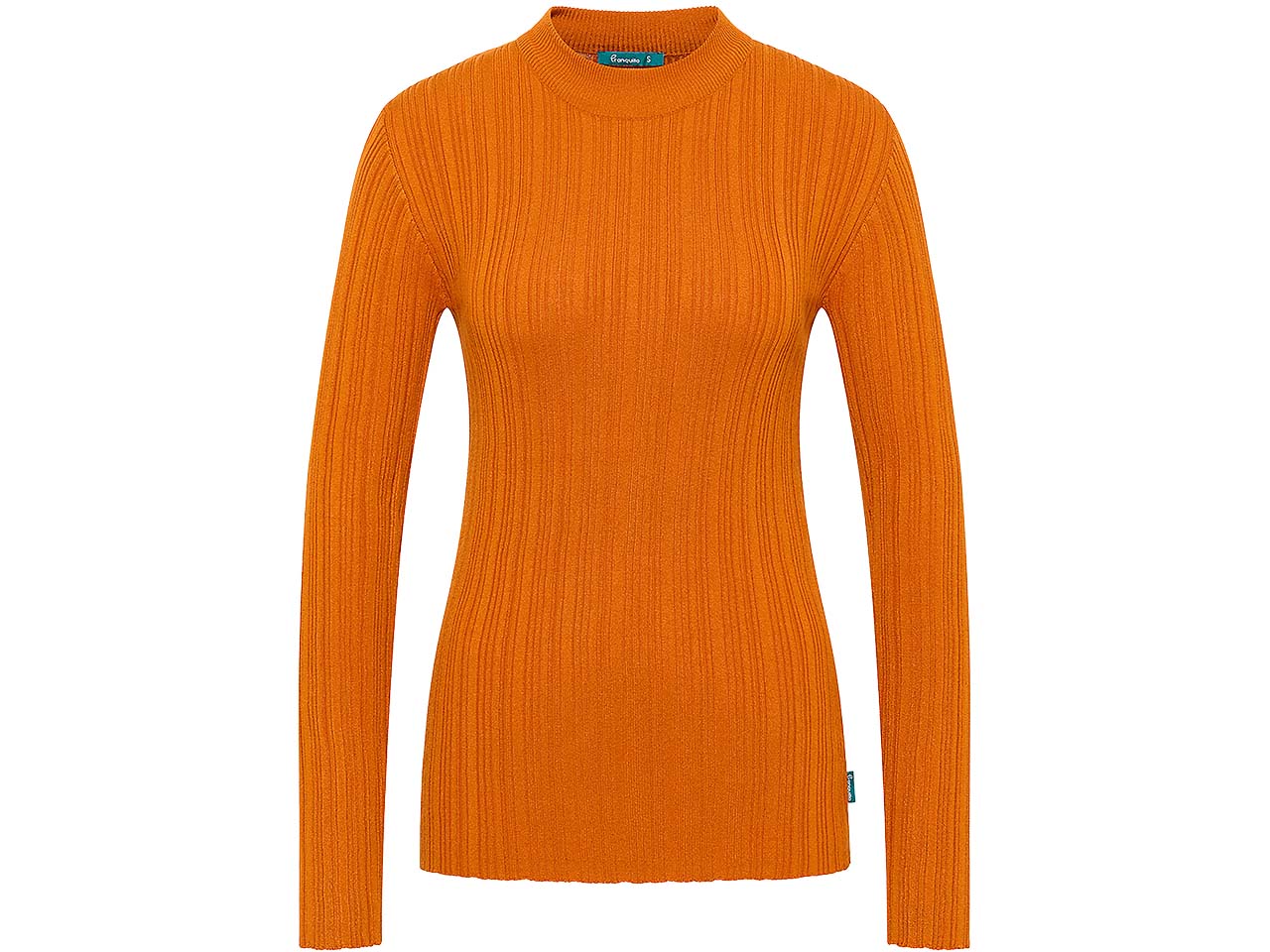 tranquillo Damen-Langarmshirt mit Struktur, dark peach, Gr. L