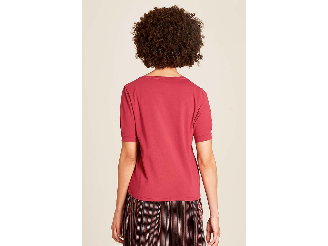 tranquillo Bio-Damen-T-Shirt mit längeren Ärmel, anemone, Gr. S