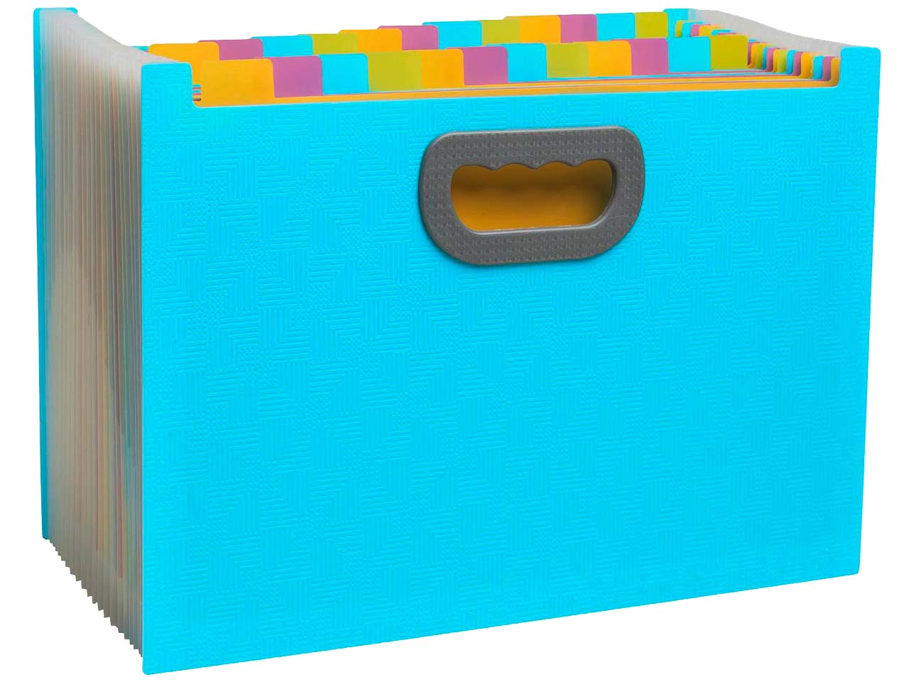 Exacompta Fächertasche Maxi "Pop'N Co" 24 Fächer, Reycling-PP, DIN A4, cyan