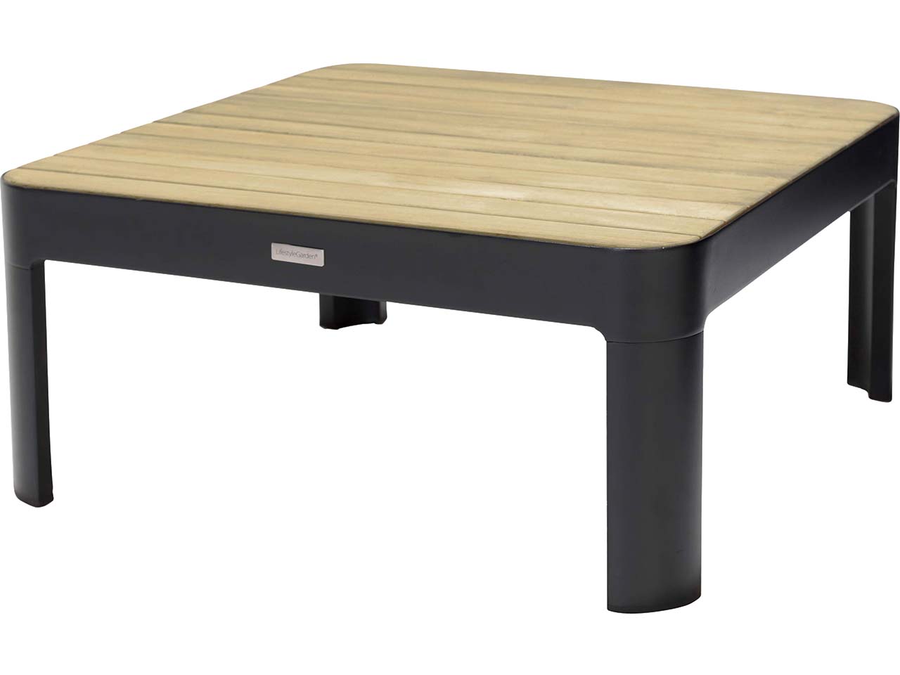 Garten-Couchtisch "Portals", 72 x 72 cm, schwarz