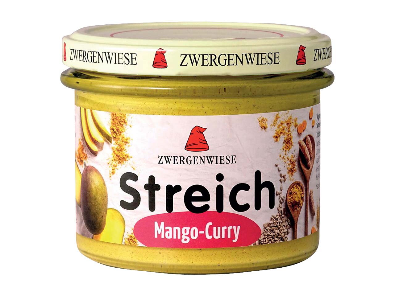 Zwergenwiese Bio-Brotaufstrich "Mango und Curry", vegan, 180 g