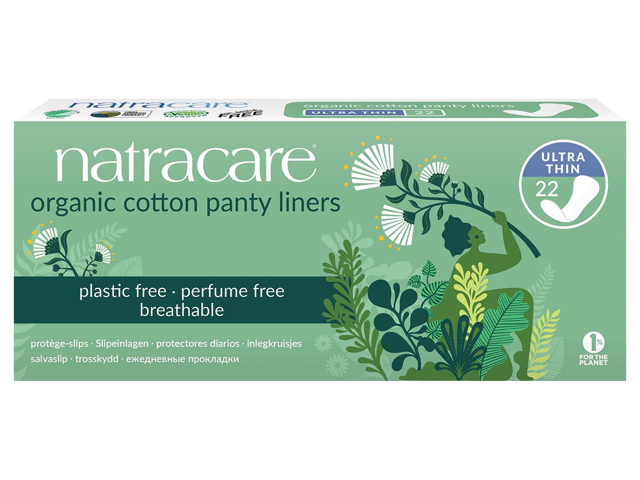 natracare Slipeinlagen extra dünn, 22 Stück