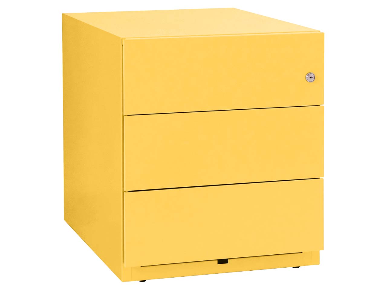 BISLEY Rollcontainer "Note" mit 3 Schubladen T 56,5 cm zinkgelb