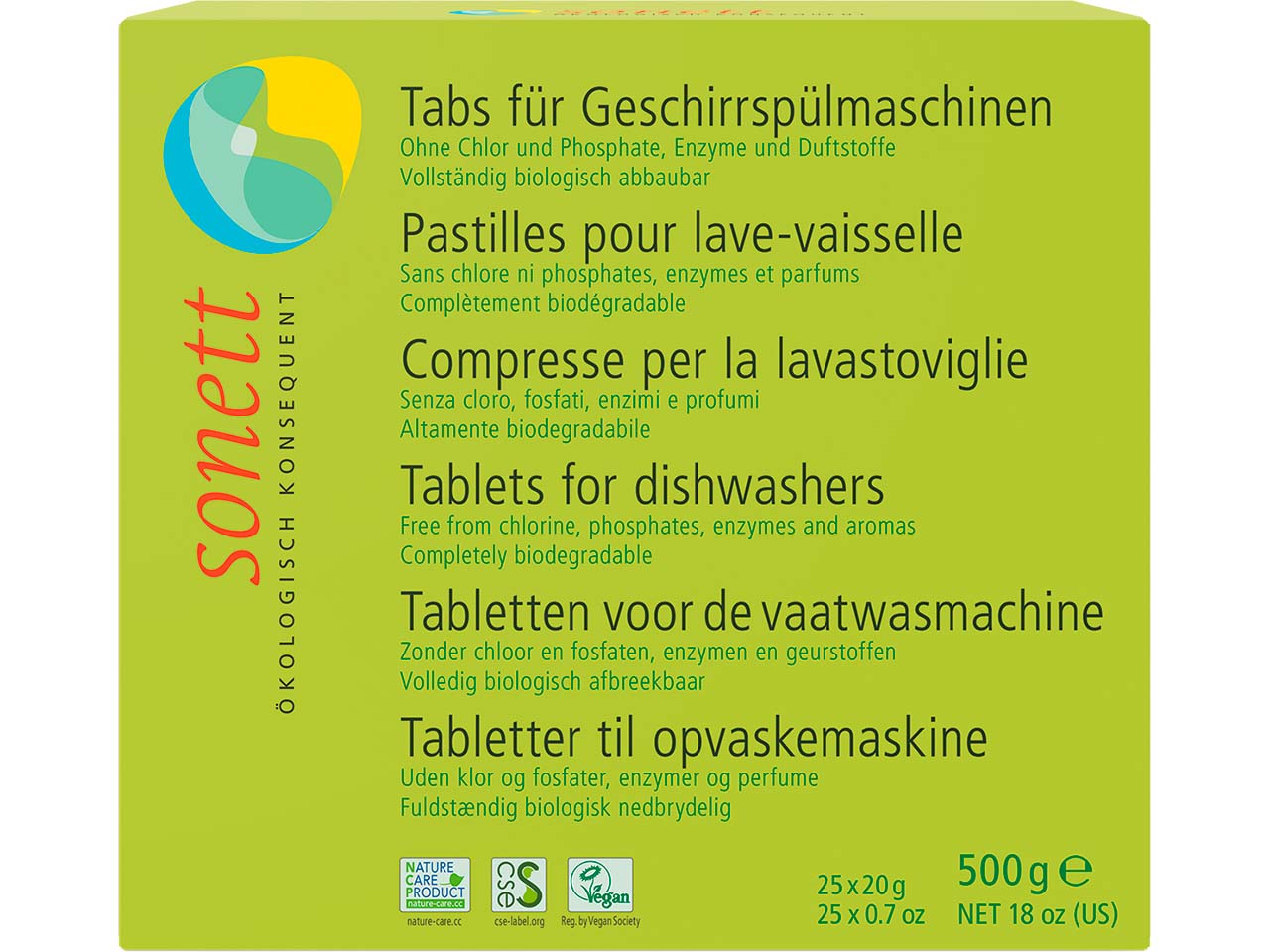 Sonett Geschirrspülmaschinentabs, 25 Stk.