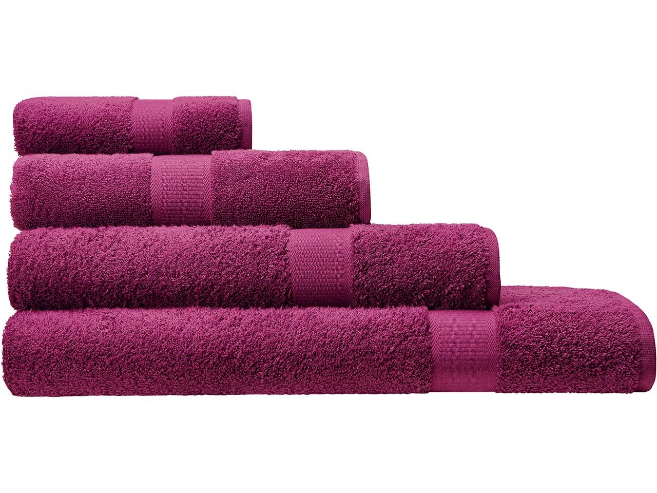 Cotonea Frottier Badetuch 100 x 180 cm, Bio-Baumwolle, sangria