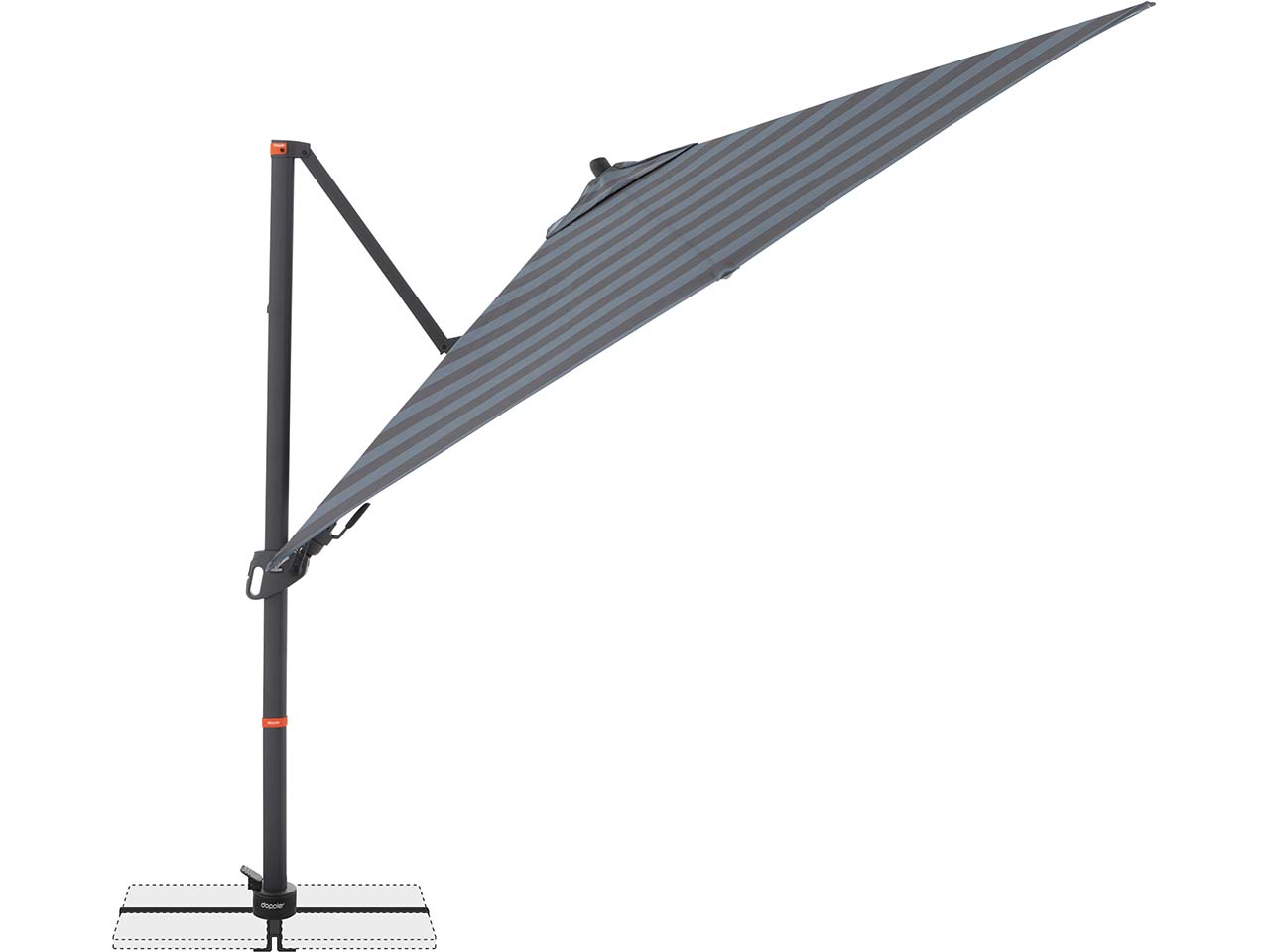 doppler Pendelschirm "myZone AX" 320 x 240 cm, Blockstreifen anthrazit