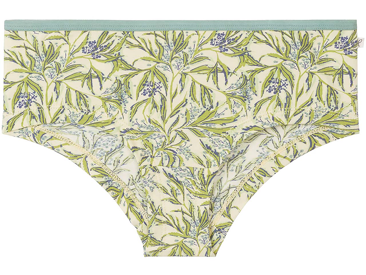 tranquillo Bio-Damen-Hipster mit Allover-Print, summer leafs, Gr. L