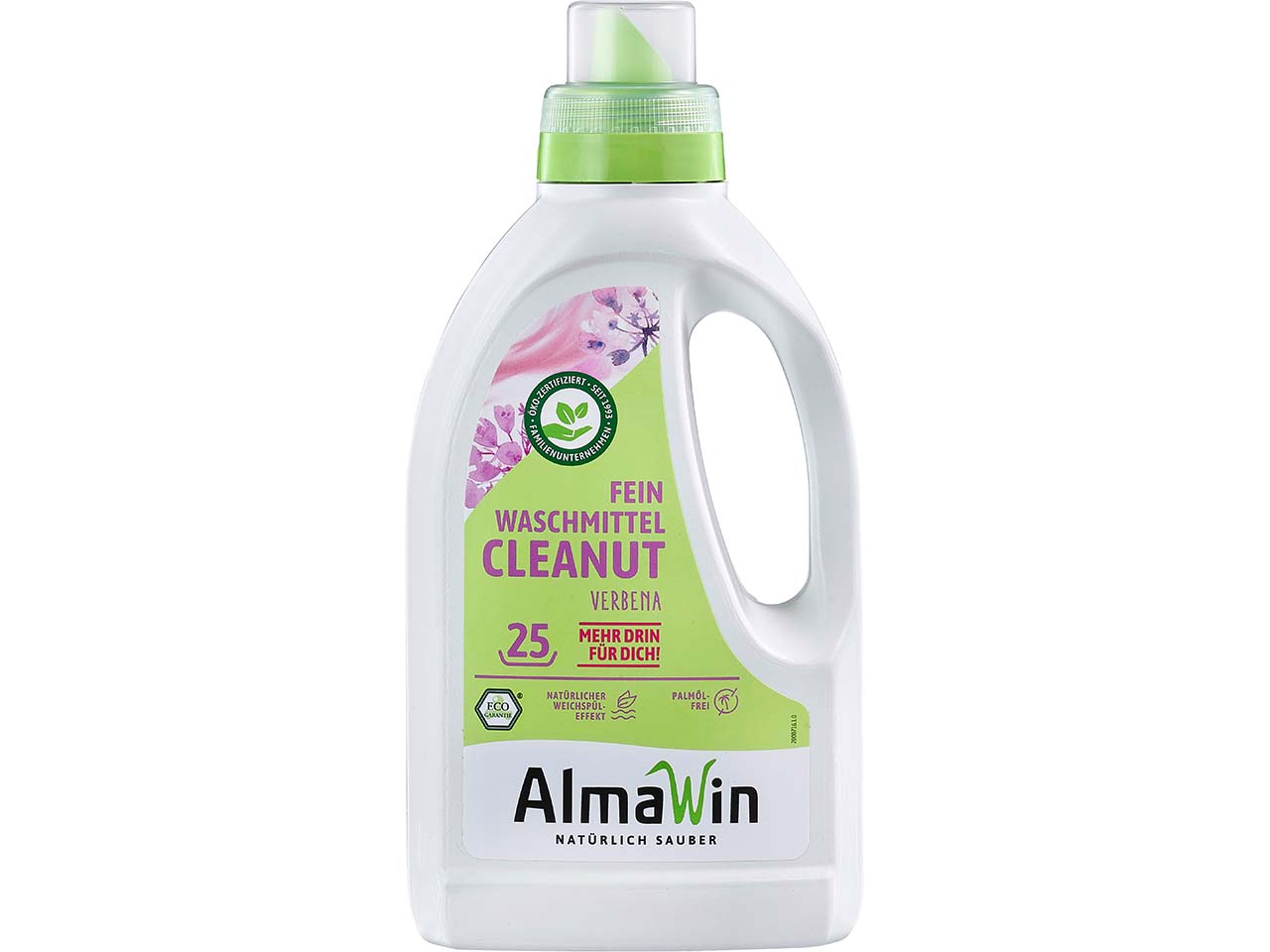 AlmaWin Feinwaschmittel "Cleanut Verbena" Flasche, 0,75 l