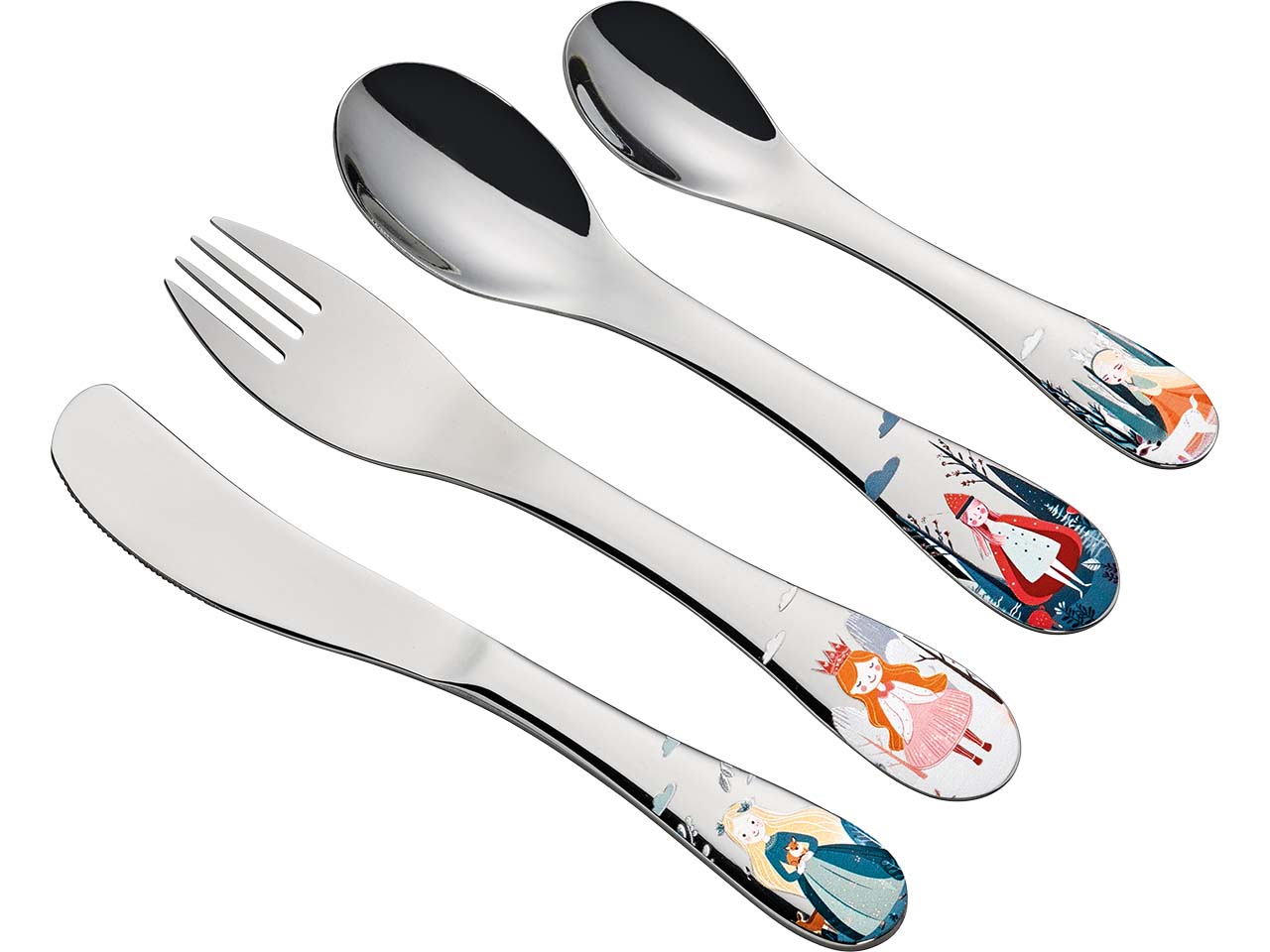 cilio Kinderbesteck "Princess" 4-teilig