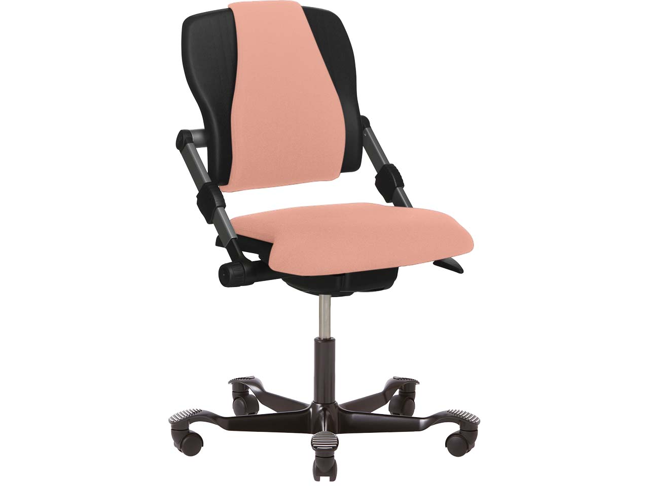 HAG Bürodrehstuhl "H03 340" Gestell: schwarz, Stoff: Select light blush