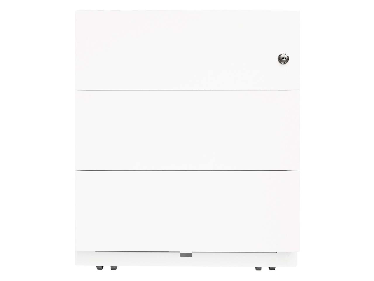 BISLEY Rollcontainer "Note" mit 3 Schubladen T 56,5 cm verkehrsweiß