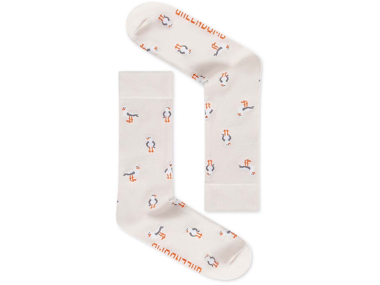 GREENBOMB Bio-Socken "Seagulls 3", creme, Gr. 37/40