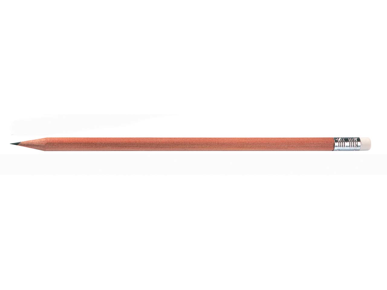 Bleistift 6-eckig natur mit Radiertip, FSC-zertifiziert 18,5 cm