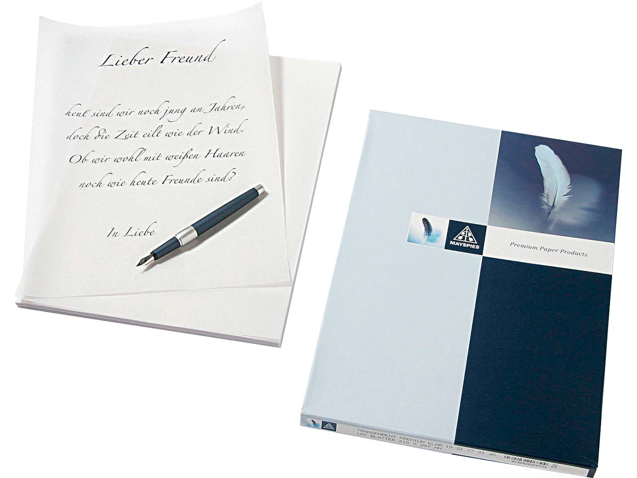 100 Blatt Transparentpapier 92g