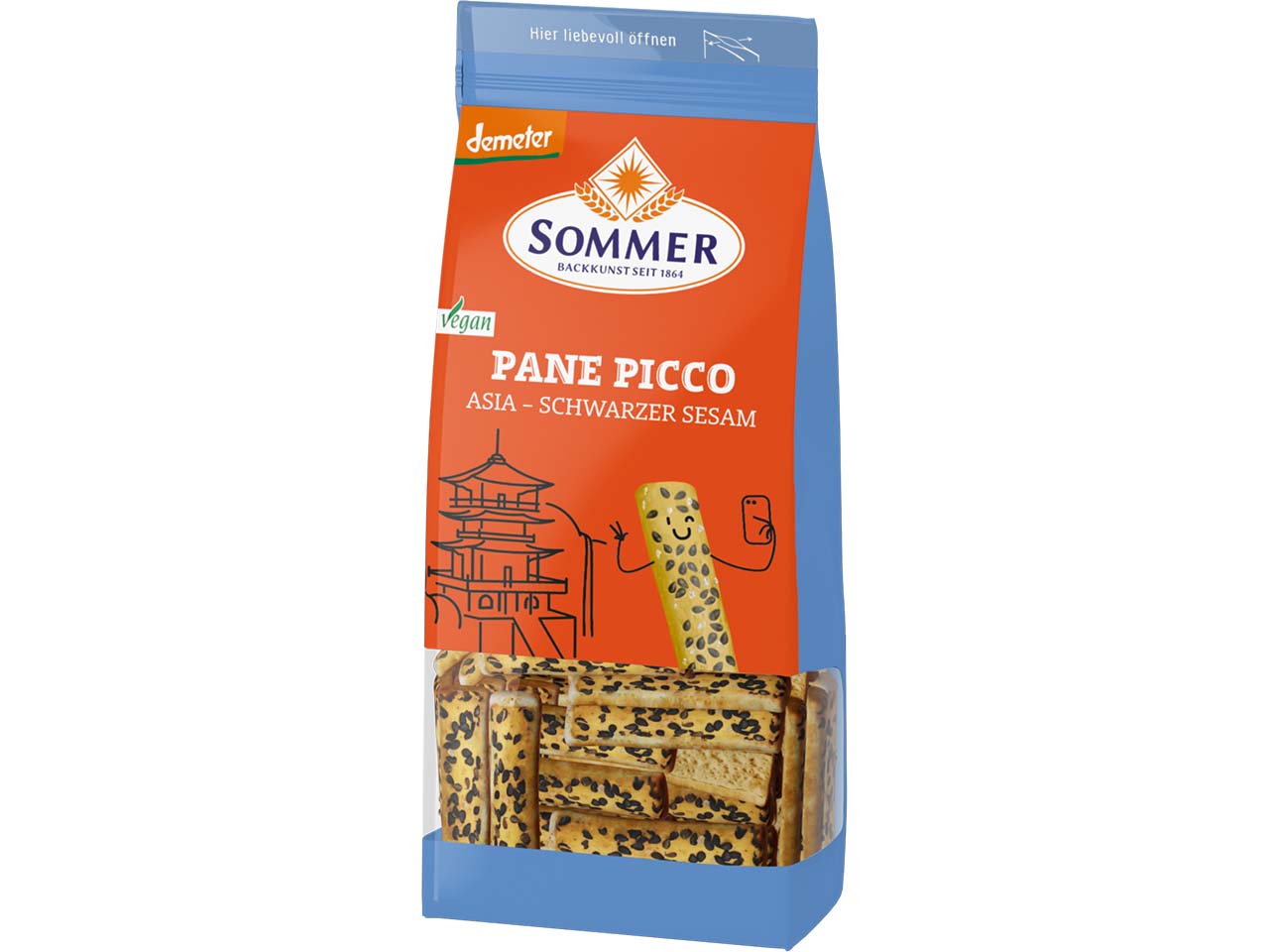 SOMMER Bio-Pane Picco "Asia & Schwarzer Sesam, 150 g
