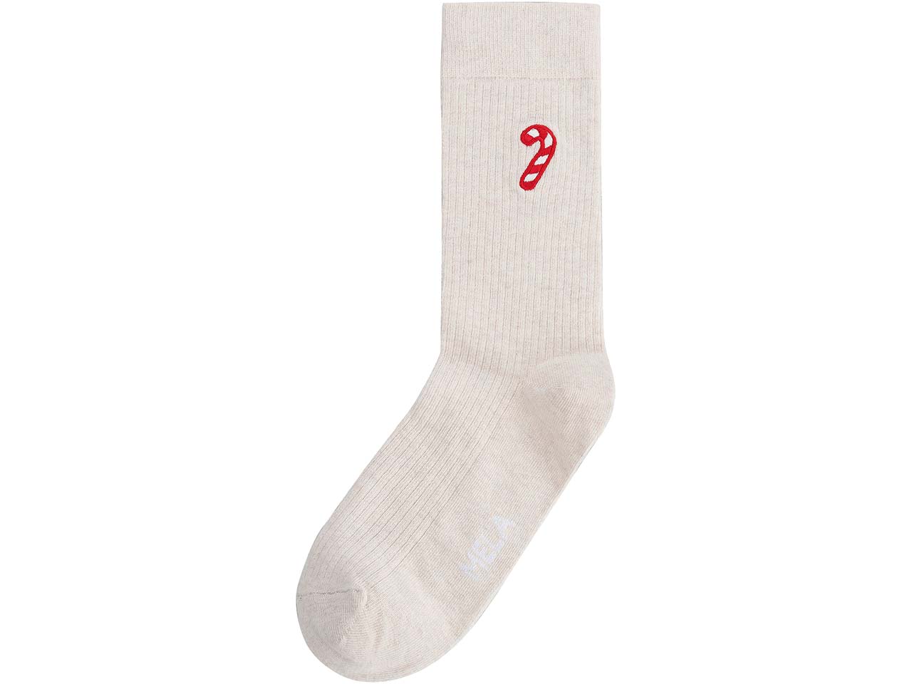 MELA Bio-Socken 'Candy Cane', gerippt, cream melange, Gr. 43/46
