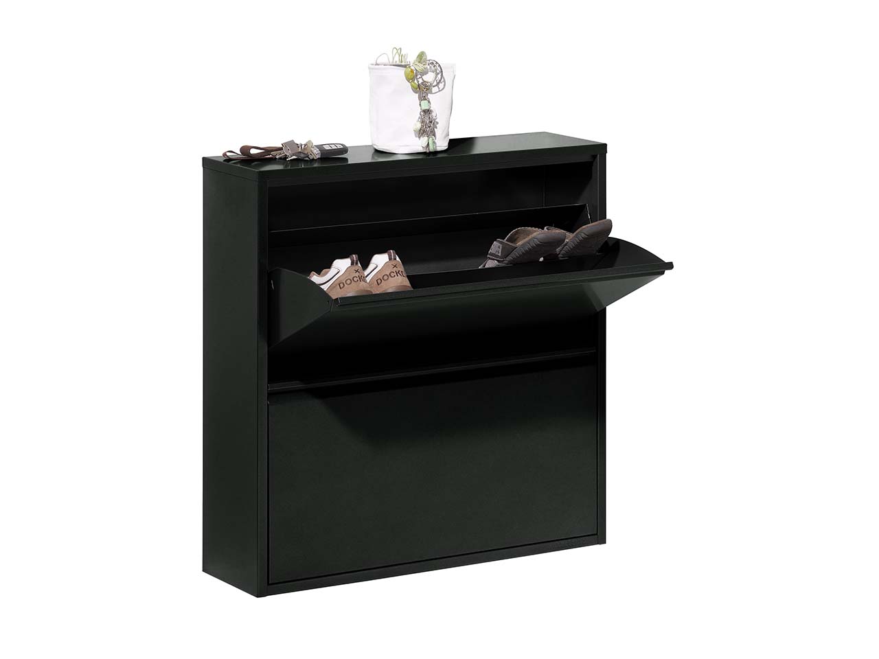 Metall-Schuhschrank 'Big One Shoe 2' schwarz